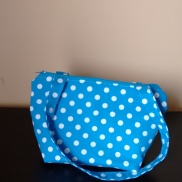 Blue Polka Dots Hand Bag