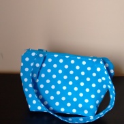 Blue Polka Dots Hand Bag